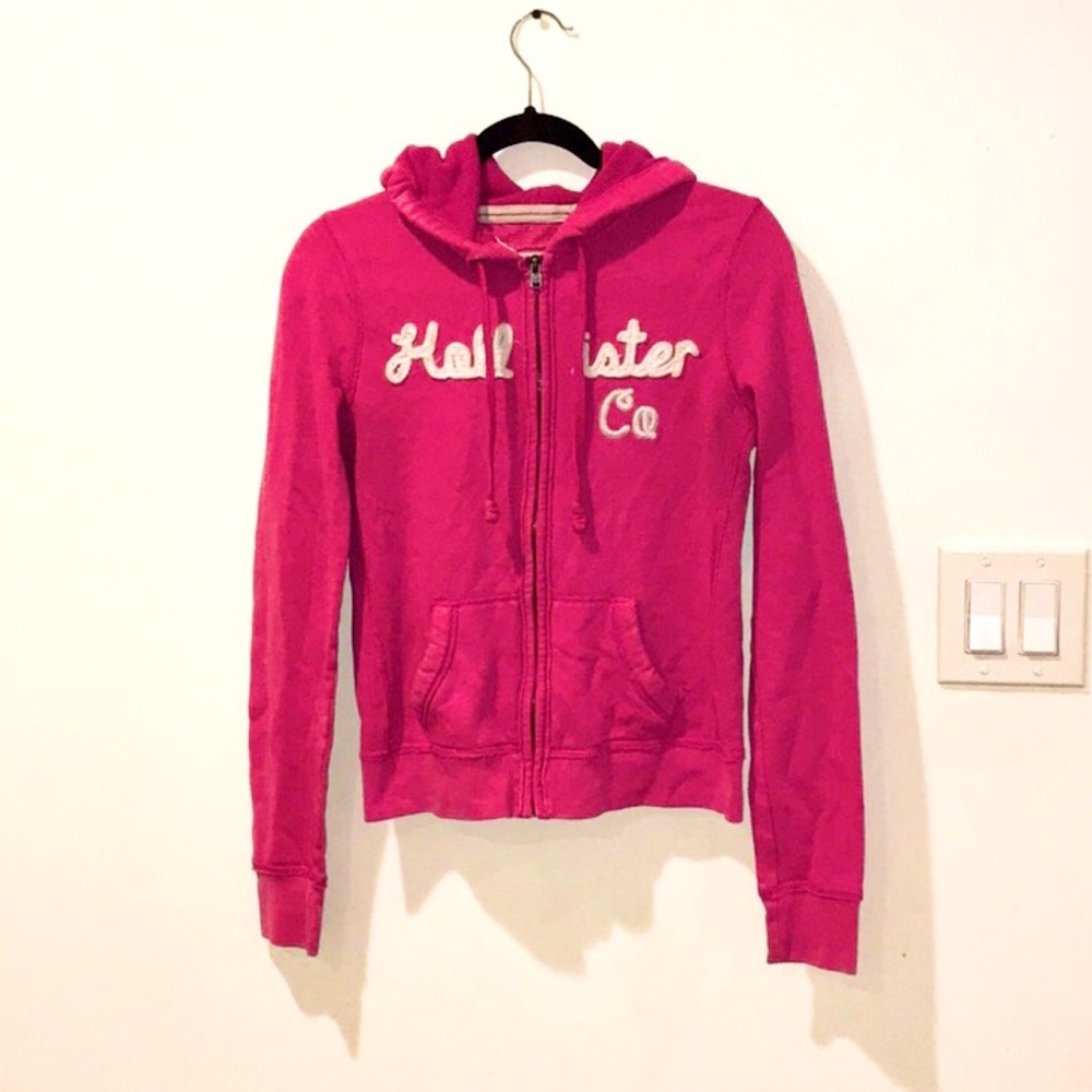PINK HOLLISTER ZIP UP